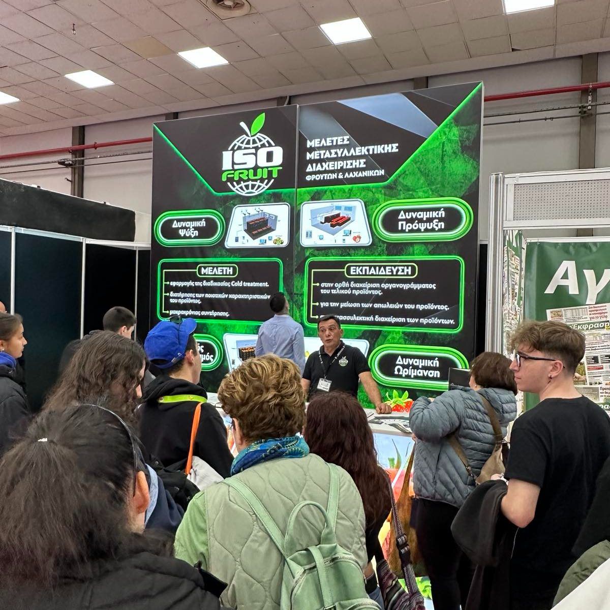 Φρέσκο μπρόκολο σε ένα καλάθι, έτοιμο για συντήρηση σε ψυκτικούς θαλάμους για διατήρηση της φρεσκάδας του